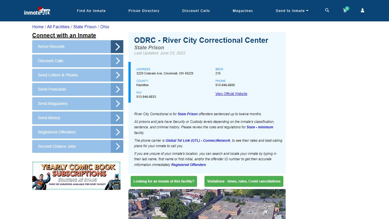 ODRC - River City Correctional Center & Inmate Search - Cincinnati, OH